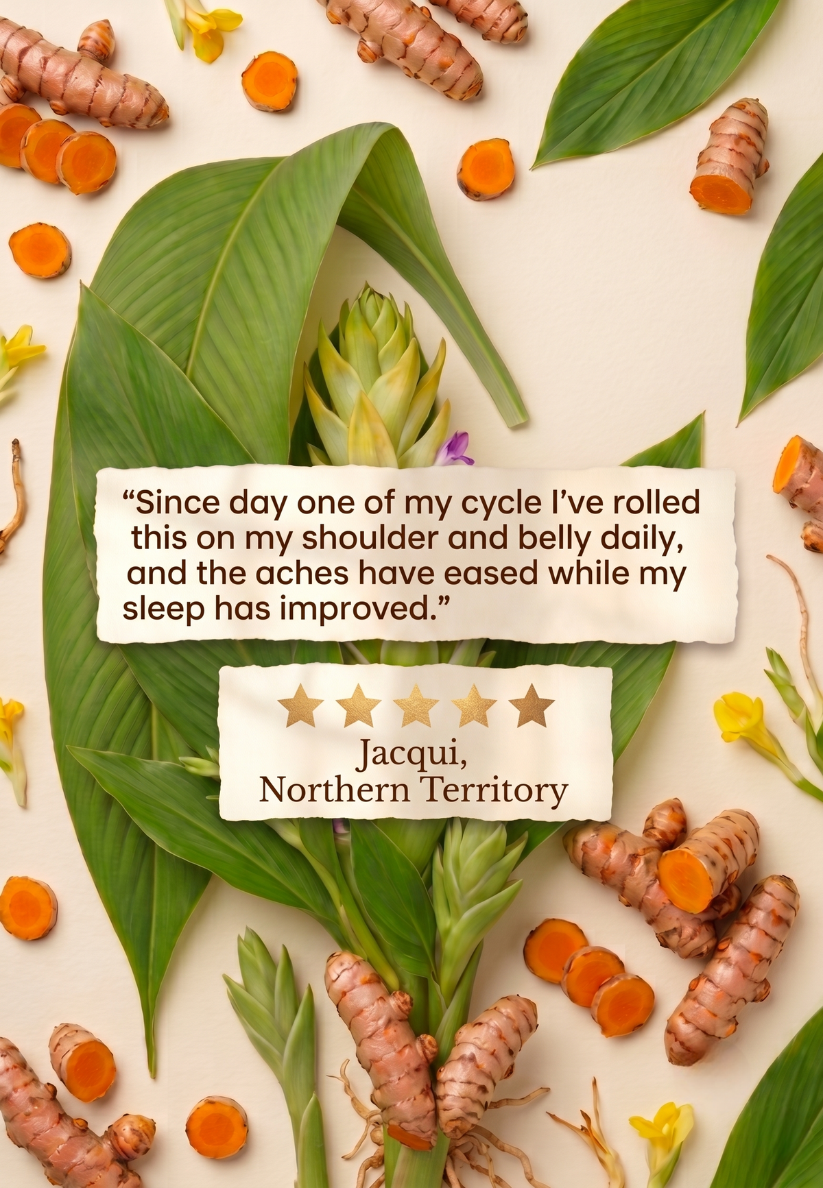 Herbal Roller Gel · Turmeric · Warming