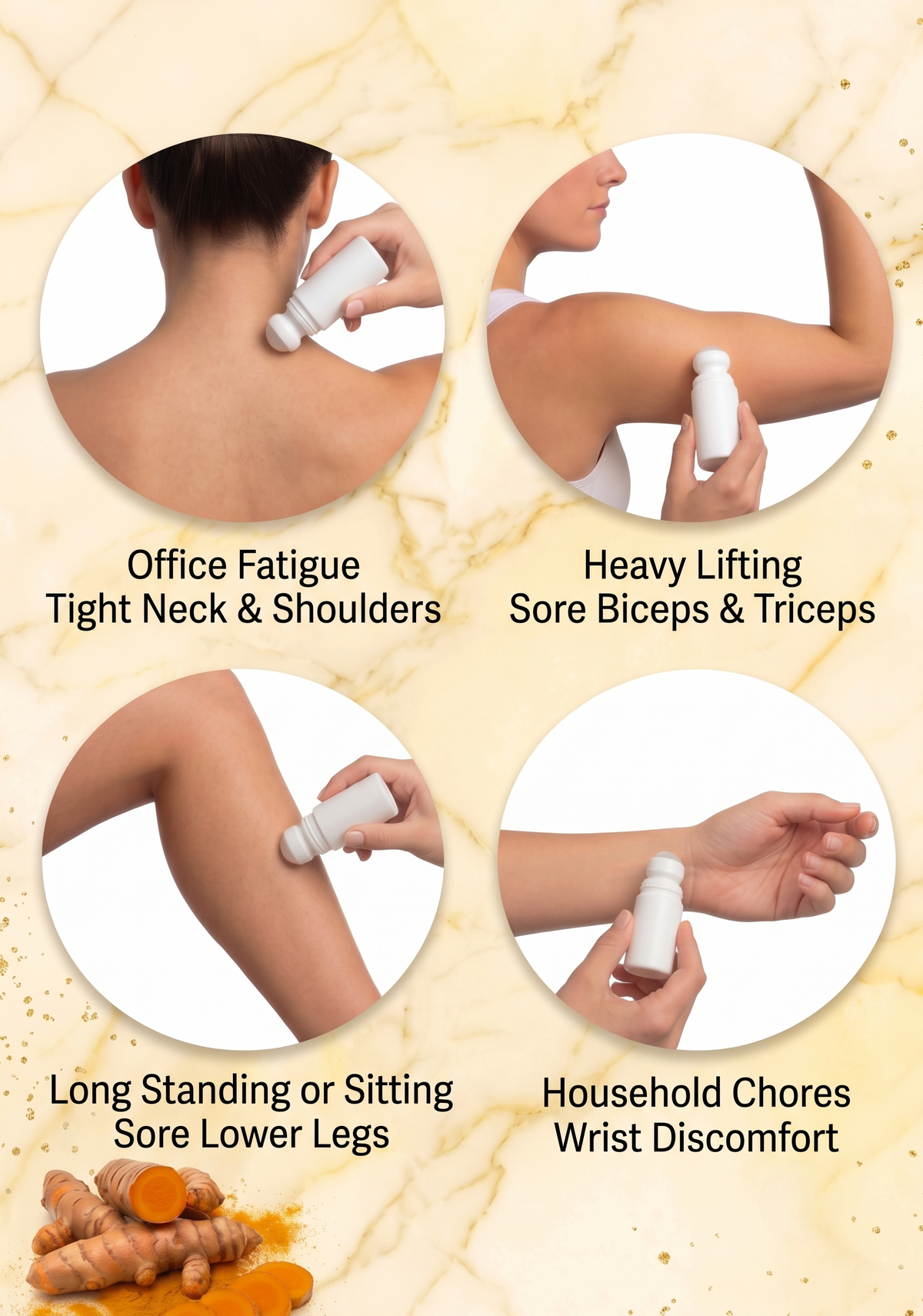 Herbal Roller Gel · Turmeric · Warming